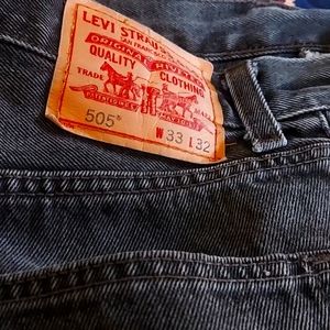 505 Levi's black jeans